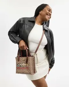 未使用級 COACH X PEANUTS ウィロウ トート 24