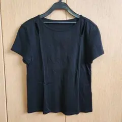 ⭐︎美品⭐︎COMME CA ブラック 半袖 Tシャツ カットアウトデザイン 11号のサムネイル