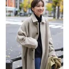 URBAN RESEARCH DOORS ウール混バルマカンコート　M