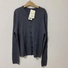 ユニクロ　メリノリブクルーネックショートカーディガン