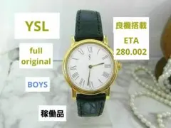 稼動品 YSL イヴサンローラン コンビカラー レクタンギュラー ボーイズ 