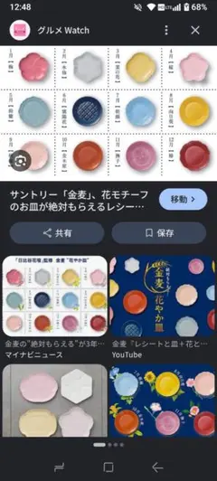 サントリー 金麦 花やか皿 12枚セット - メルカリ