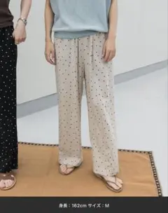2025SSドアーズ　リネンレーヨンドットイージーパンツ