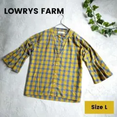 LOWRYSFARM ローリーズファーム 七分丈 シャツ L 袖フリル おしゃれ