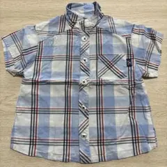 familiar チェック柄 半袖シャツ 90