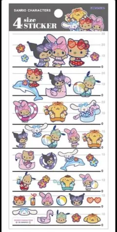 新品♡4サイズステッカー日焼けキティ
