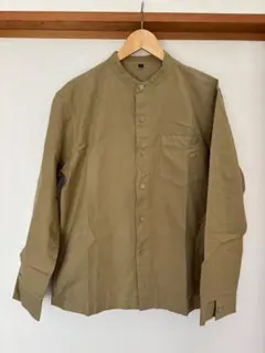 無印良品　コットンスタンドカラーシャツ　長袖M
