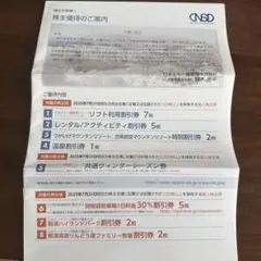 日本スキー場開発　株主優待券