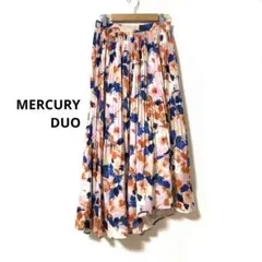 MERCURY DUO マーキュリーデュオ 花柄　プリーツ　マキシ　スカート