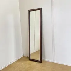 ビンテージ ウォールミラー 全身ミラー 鏡 壁掛け 姿見 木枠 アンティーク