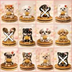 オーダーページ　ハンカチ　445 切手わんこ柄　ハンドメイド1/25 オーダーページ ハンカチ 487 ホットケーキわんこ柄 ハンドメイド2/5