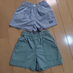女の子用ショートパンツ＆キュロットセット