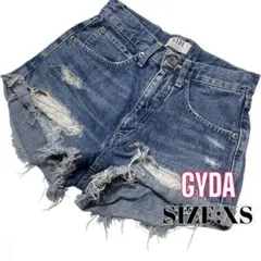 ⭐️A522⭐️ GYDA ♥ ジャストウエスト ハードダメージ デニム ショーパン