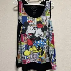 Disney ミッキー＆ミニー コミック柄 タンクトップ XXLのサムネイル