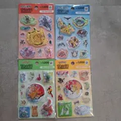 韓国　ダイソー　ポケモン　ウォーターシール 4点