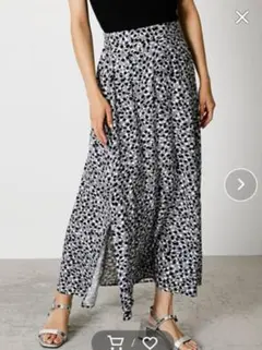 #AZUL BY MOUSSY#ドッツレオパードナロースカート#グレー系その他