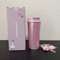 未使用】スタバ バレンタイン 2018 ガラス ウォーターボトル ピンク