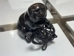 芳山造 子犬 ブロンズ置物 - メルカリ