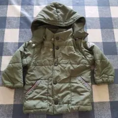 ブルーアズール　フード付きダウンコート グリーン　90cm