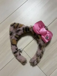 トラ柄ファー耳付きカチューシャ