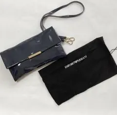 新品同様EMPORIO ARMANIエンポリオ アルマーニ エナメルハンドバッグ