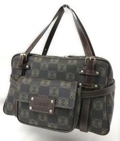 【美品】LOEWE ロエベ リピートアナグラム ポーチ付き ハンドバッグ