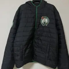 NBA 공식 셀틱스 안솜 재킷 XL 블랙 그린 자수 패치