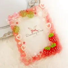 ★在庫1点★ いちご ホイップデコ トレカケース レッド 赤 B8サイズ 推し活