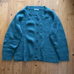 AUNT MARIE'S グリーン Vネック カーディガン