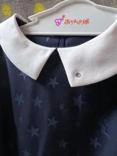 【X-girlフォーマル】星柄ネイビー長袖ワンピース110