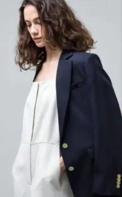 ebure エブール テーラードジャケット ネイビー リネン Journal | ebure(エブール)