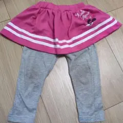 ミニーマウス スカート付きレギンス ピンク