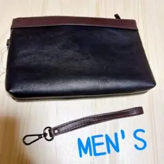 メンズ クラッチバッグ セカンドバッグ カード入れ ブラック 合成皮革