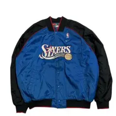 16日までSALE！ NBA 76ers 90s ビンテージ スタジャン M 2026年最新】76ers スタジャンの人気アイテム - メルカリ