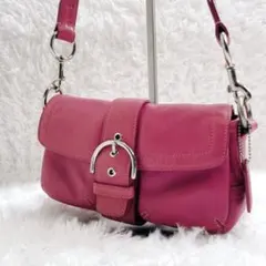 【希少】COACH レザー ショルダーバッグ ソーホー 3683 y2k ピンク