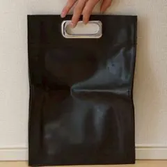 黒 合成皮革 クラッチバッグ　メンズ　レディース コンパクト