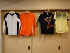 ジュニアサッカー練習着（長袖２着・半袖２着） １５０cm (4着セット)