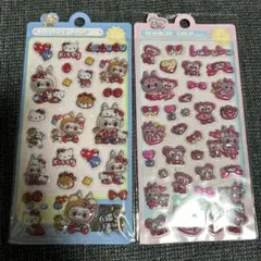 ラブブ　キティちゃん　ボンボンドロップシール2枚セット