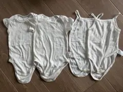 ロンパース4枚　半袖綿100% キャミソール　メッシュ