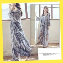 ルームウェア 花柄 3点セット レディース 部屋着 パジャマ カーディガン 新品