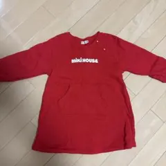 【美品】ミキハウス　スウェットワンピース　90