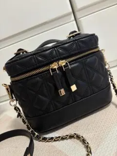 RANDA キルティング2WAYバニティバッグ 【黒】