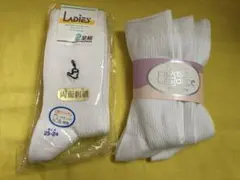 新品‼️刺繍両面 ✳️22〜24㎝ホワイトソックス靴下✳️白スクール学校◼️5足✳️