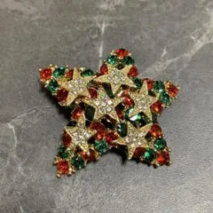 ビッグスターブローチ クリスマスカラー