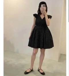 新品未使用 Bibiy ドット柄 ミニワンピース MARY DOT DRESS - メルカリ