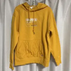 Dickies フード付きパーカー イエロー　キルティング　裏起毛　スウェット