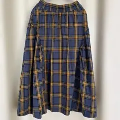 8Labo チェック フレアスカート
