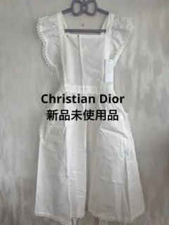【新品未使用✨】Christian Dior エプロン ホワイト コットン 刺繍のサムネイル