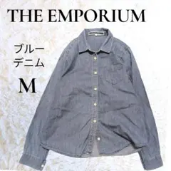 レディース デニムシャツ 長袖 羽織 ベーシック ブルー M