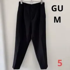 GU ジーユー ストレッチテーパードパンツ ブラックM